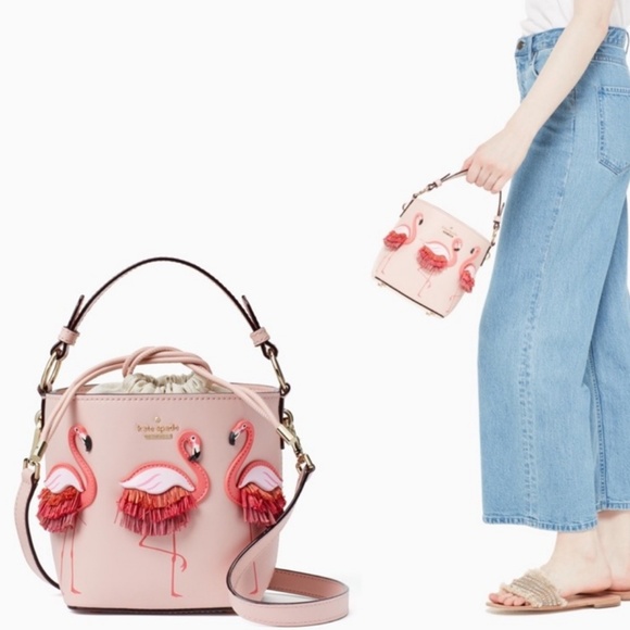 Kate Spade Flamingo Pippa Bucket Bag - Picture 2 of 8
